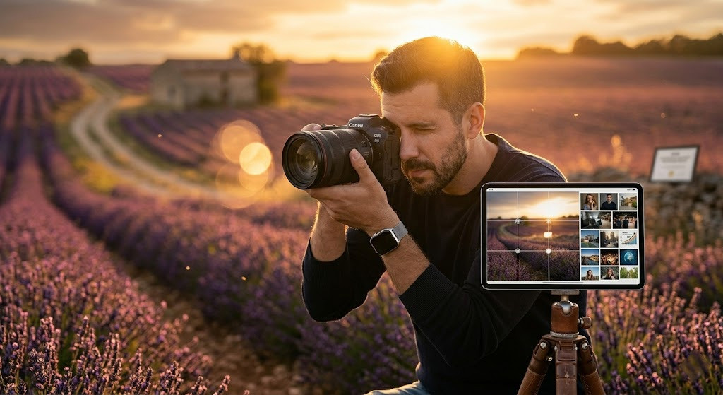 photographer focusing on creativity shooting
