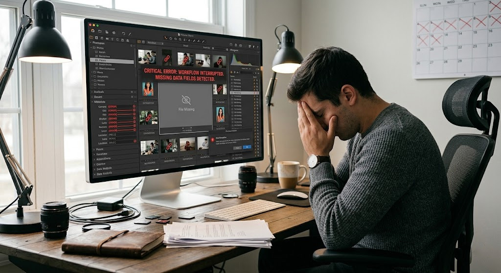 problems caused by missing EXIF data in workflow