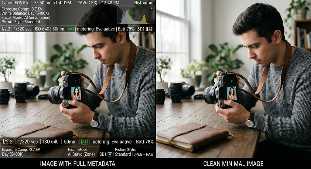 missing metadata JPG after export example