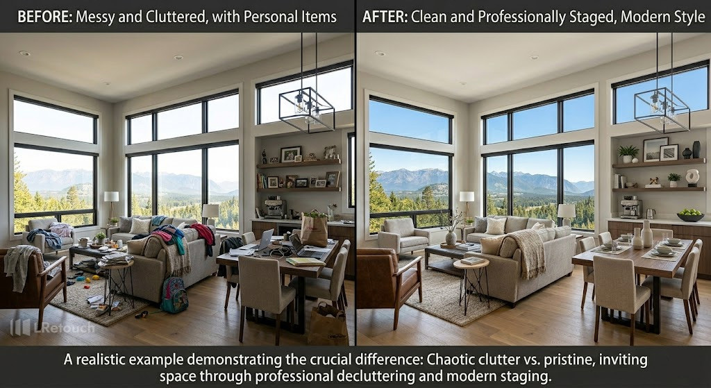 clutter real estate photo mistake