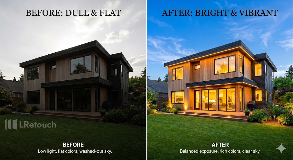 HDR blending real estate photo example