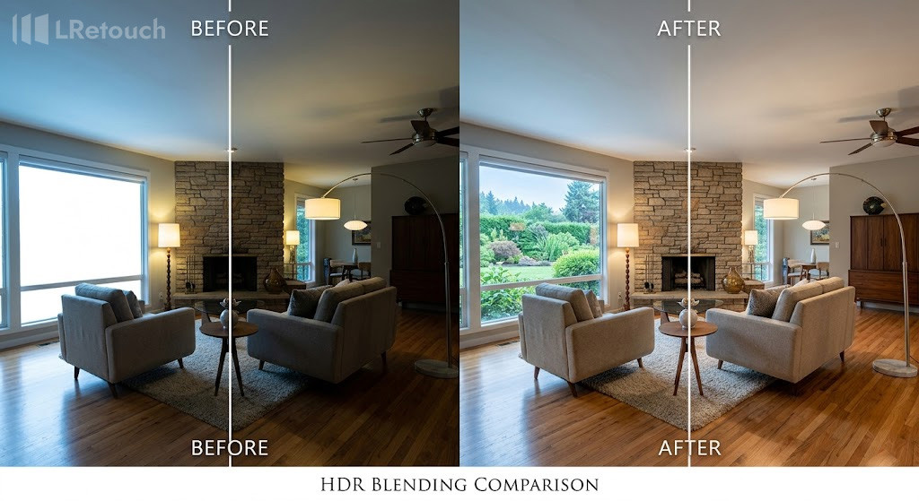 HDR editing tools real estate photo example