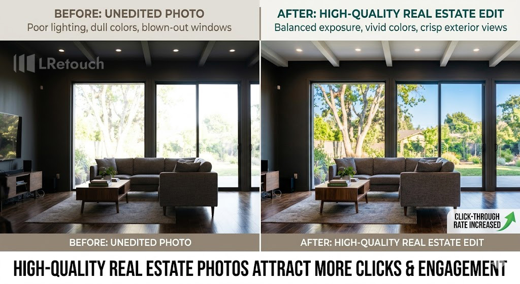 high quality real estate photos attracting more clicks