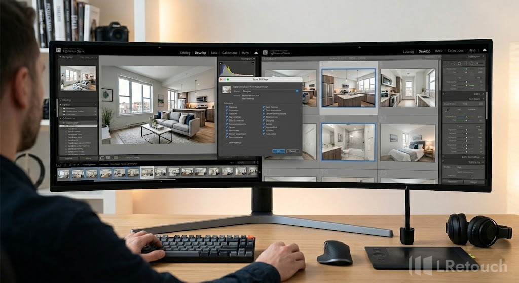 Lightroom real estate editing workflow batch processing