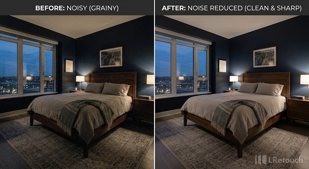 noise reduction real estate photo editing