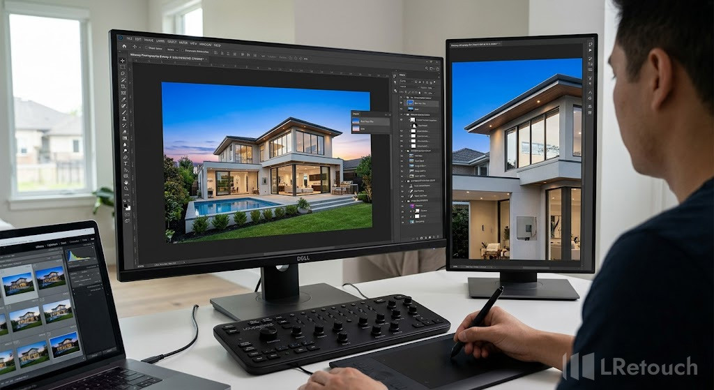 Photoshop real estate editing workflow layer editing