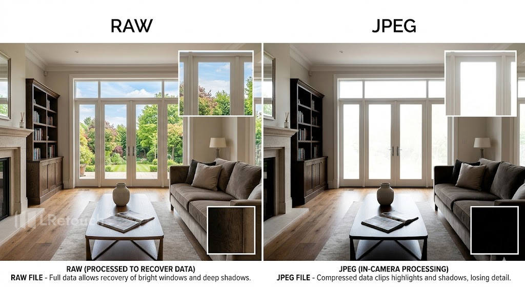 raw vs jpeg real estate photos