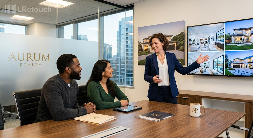 real estate agent using professional photos to get more listings