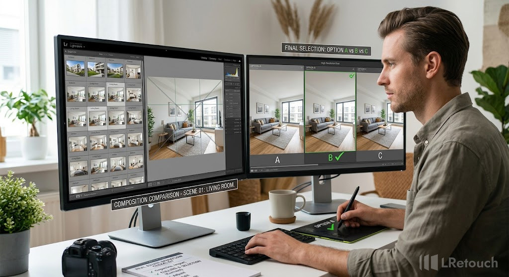 choosing best real estate photos for editing