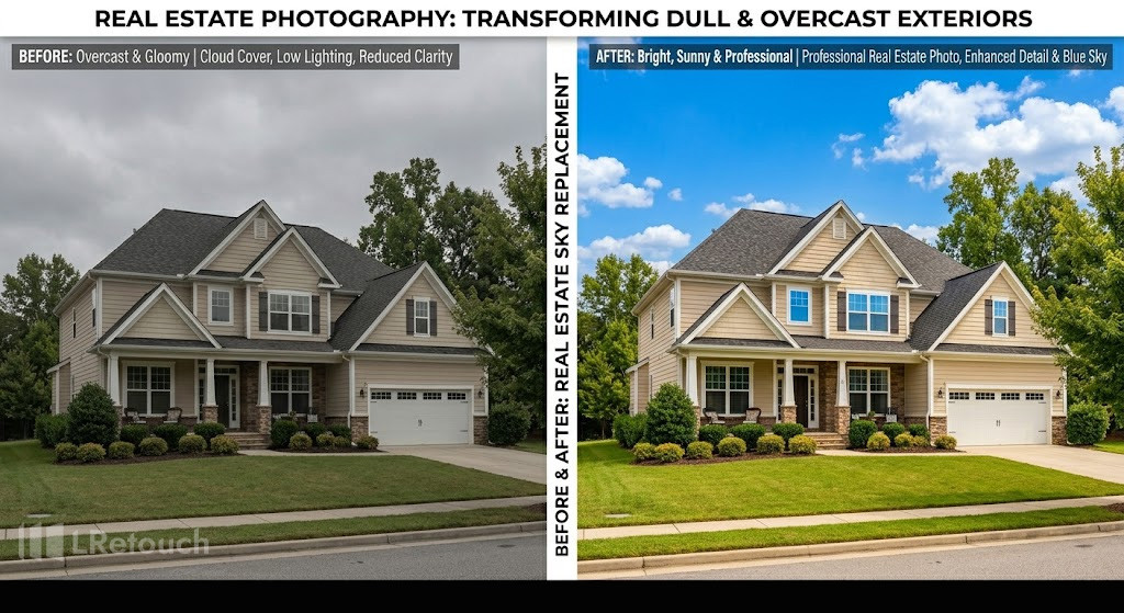 sky replacement real estate photos