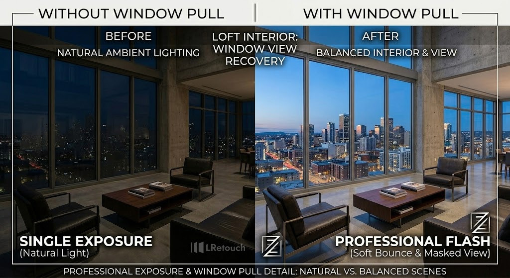 window pull real estate photo editing example