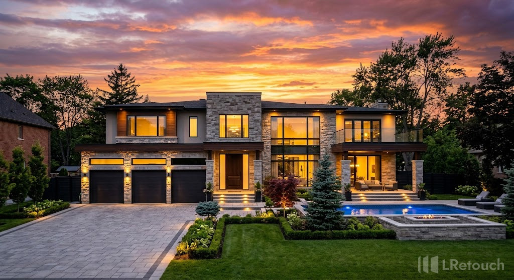 AI sky replacement for real estate photos