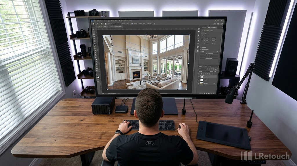Photoshop perspective correction tools for real estate photography