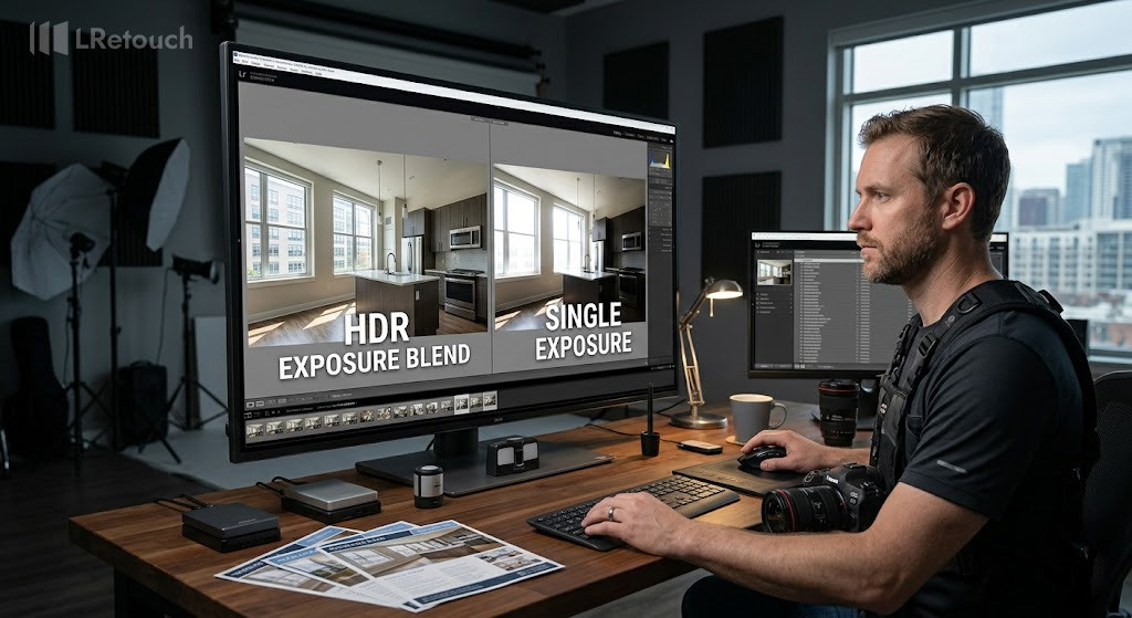 Choosing between HDR and single exposure real estate photography