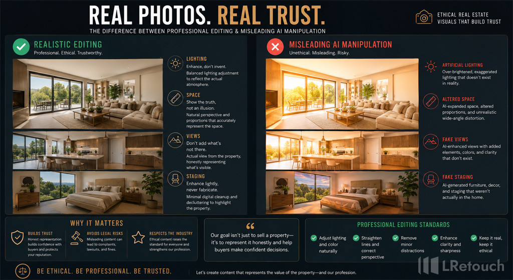 Ethical AI editing in real estate photography