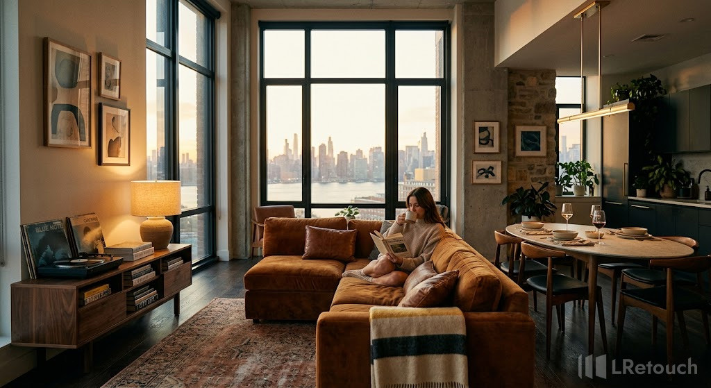 Film-inspired real estate photography style