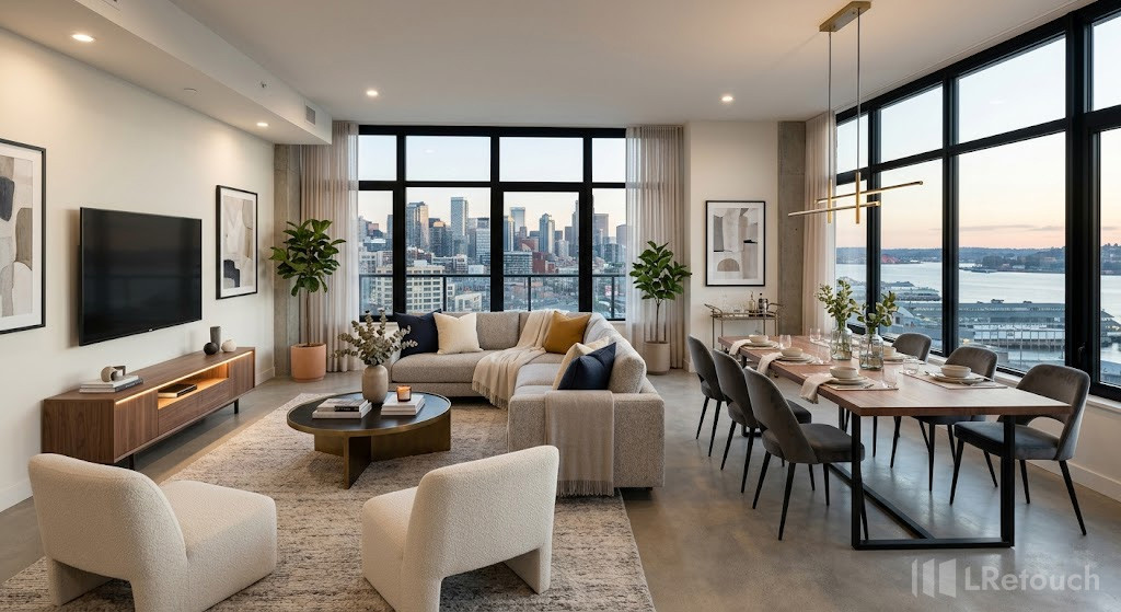 Hyper-realistic virtual staging in real estate photography