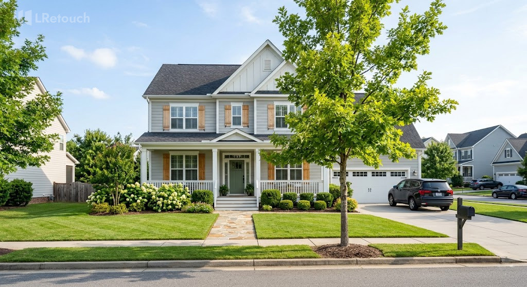 Single exposure exterior real estate photography