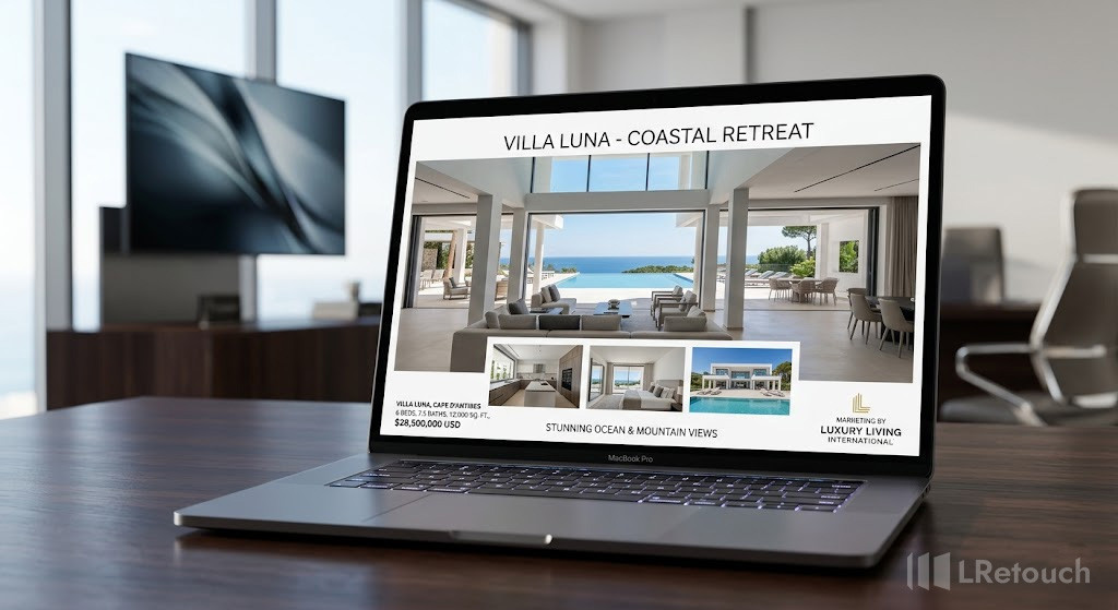 Professional real estate listing with corrected perspective