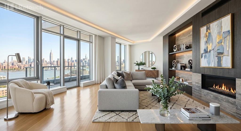 Two-wall composition technique in real estate photography