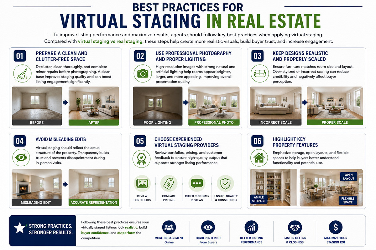 Best practices for virtual staging in real estate