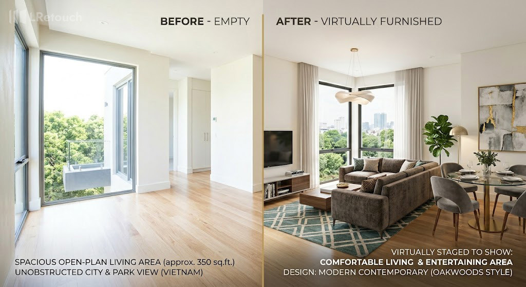 Virtual staging improves space visualization