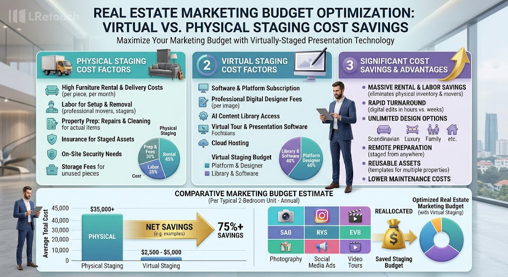 Virtual staging cost savings