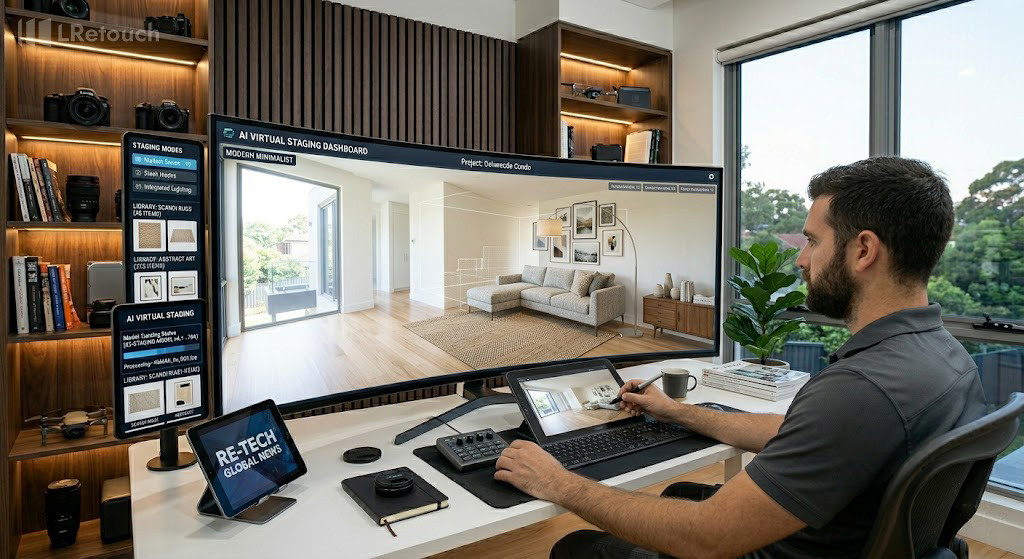 Digital furniture staging process