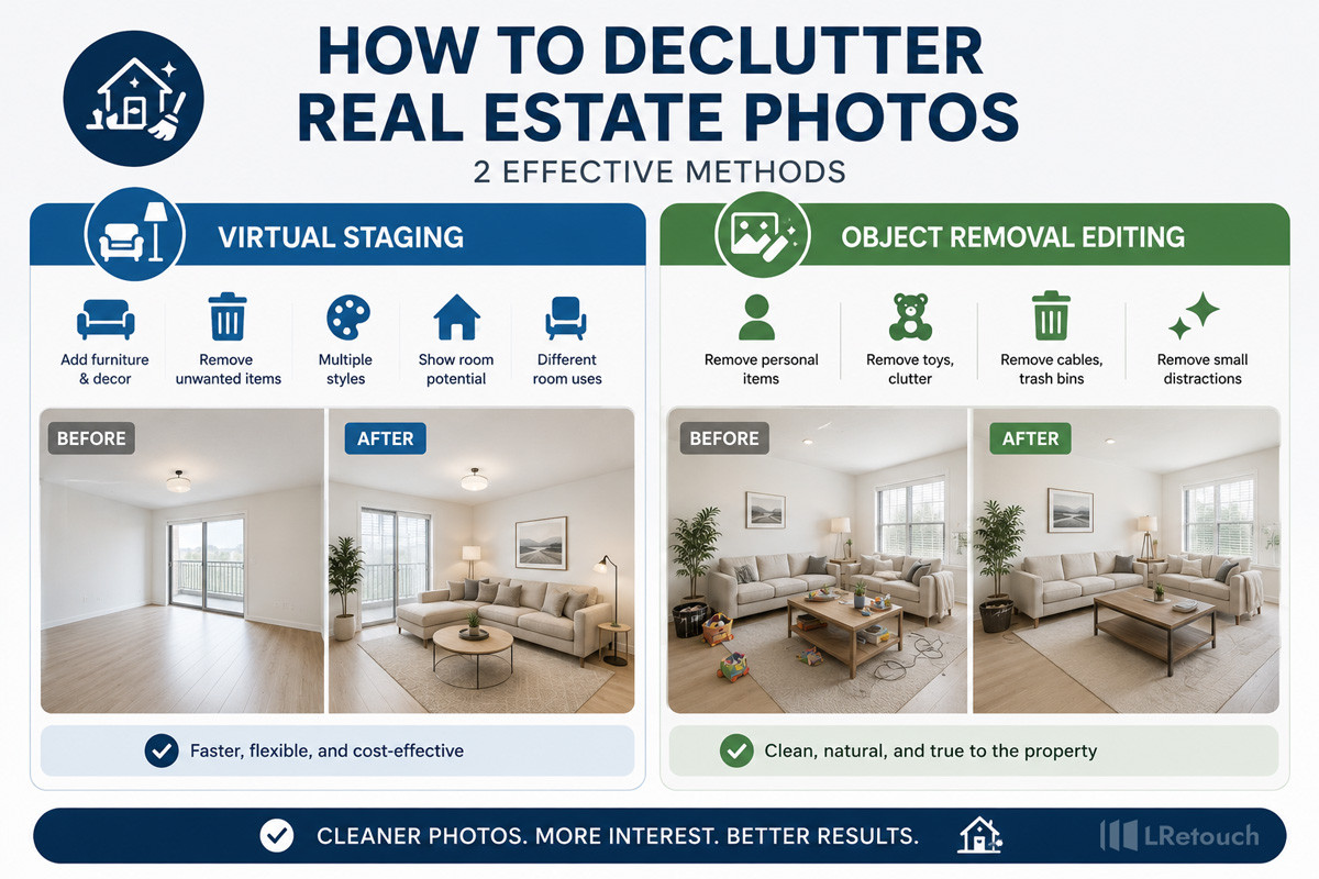 How to declutter real estate photos? (Methods)