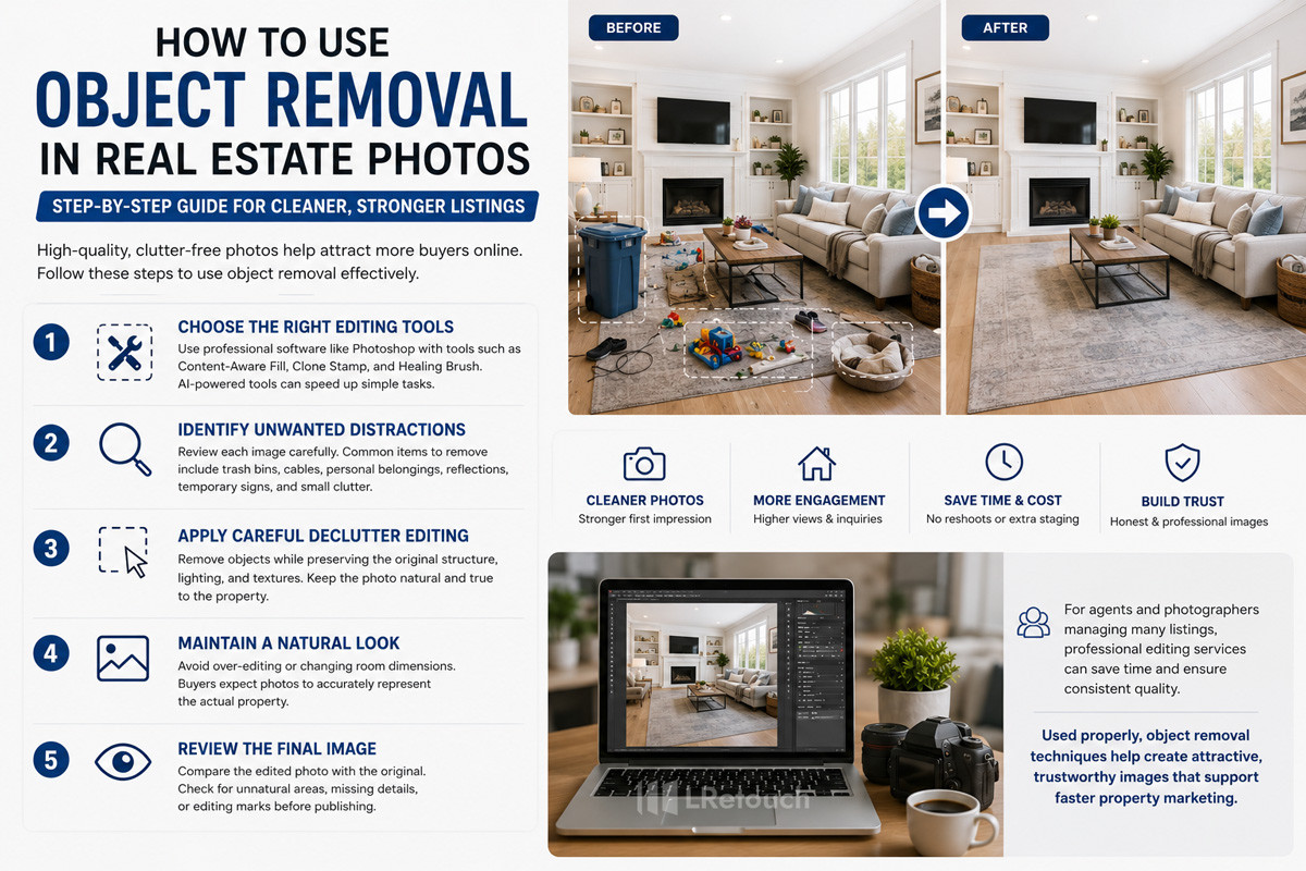 How to use object removal real estate photos?