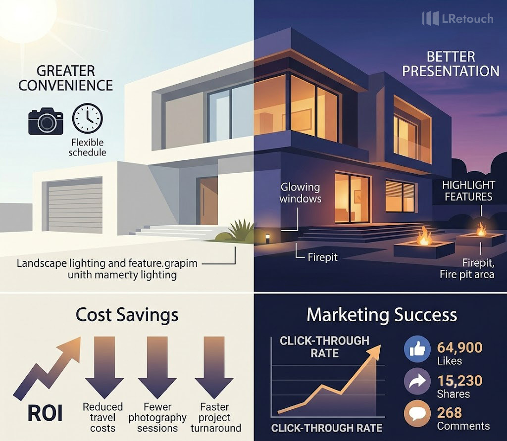 Key benefits of day to dusk real estate editing