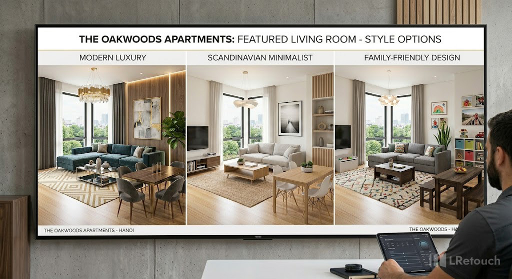 Multiple virtual staging design styles