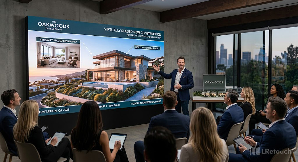 Virtual staging for property developers