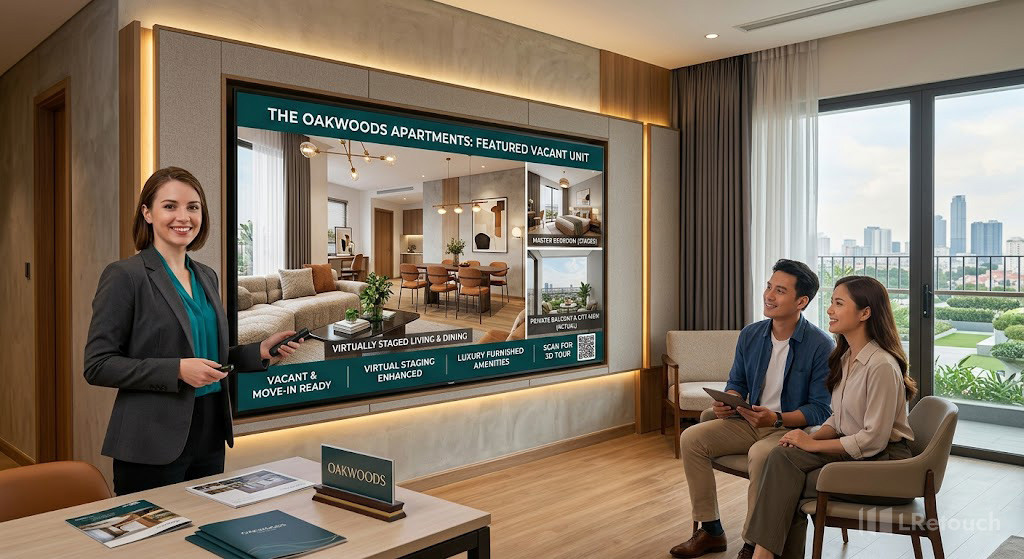 Virtual staging for rental properties
