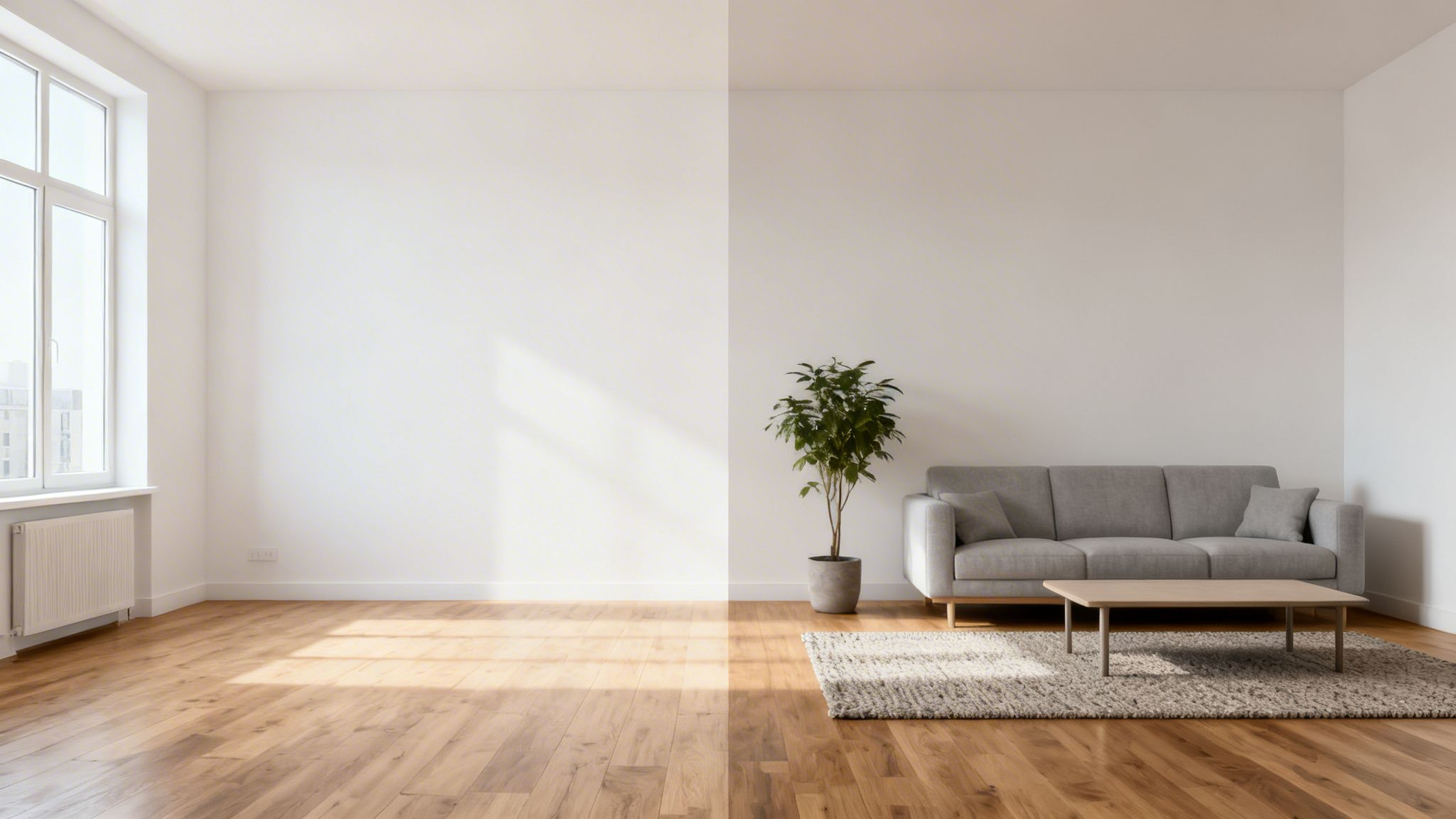 Empty vs Staged Bedroom