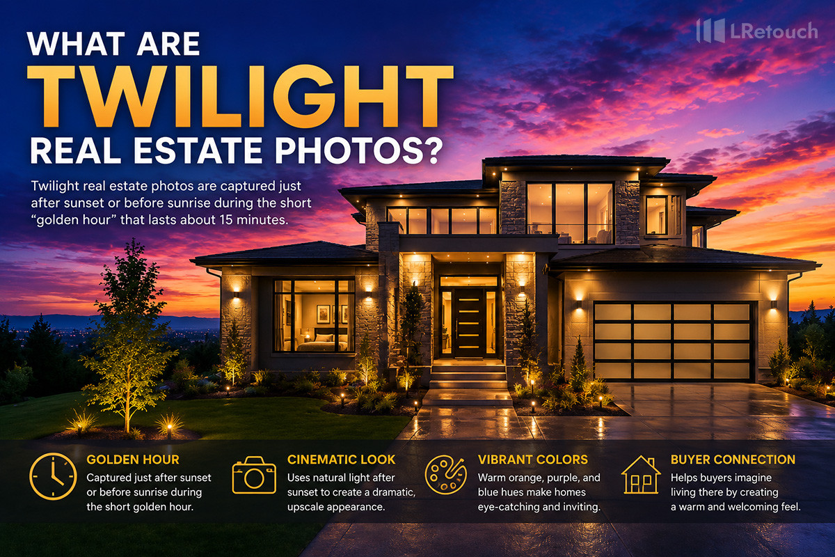 What are twilight real estate photos?