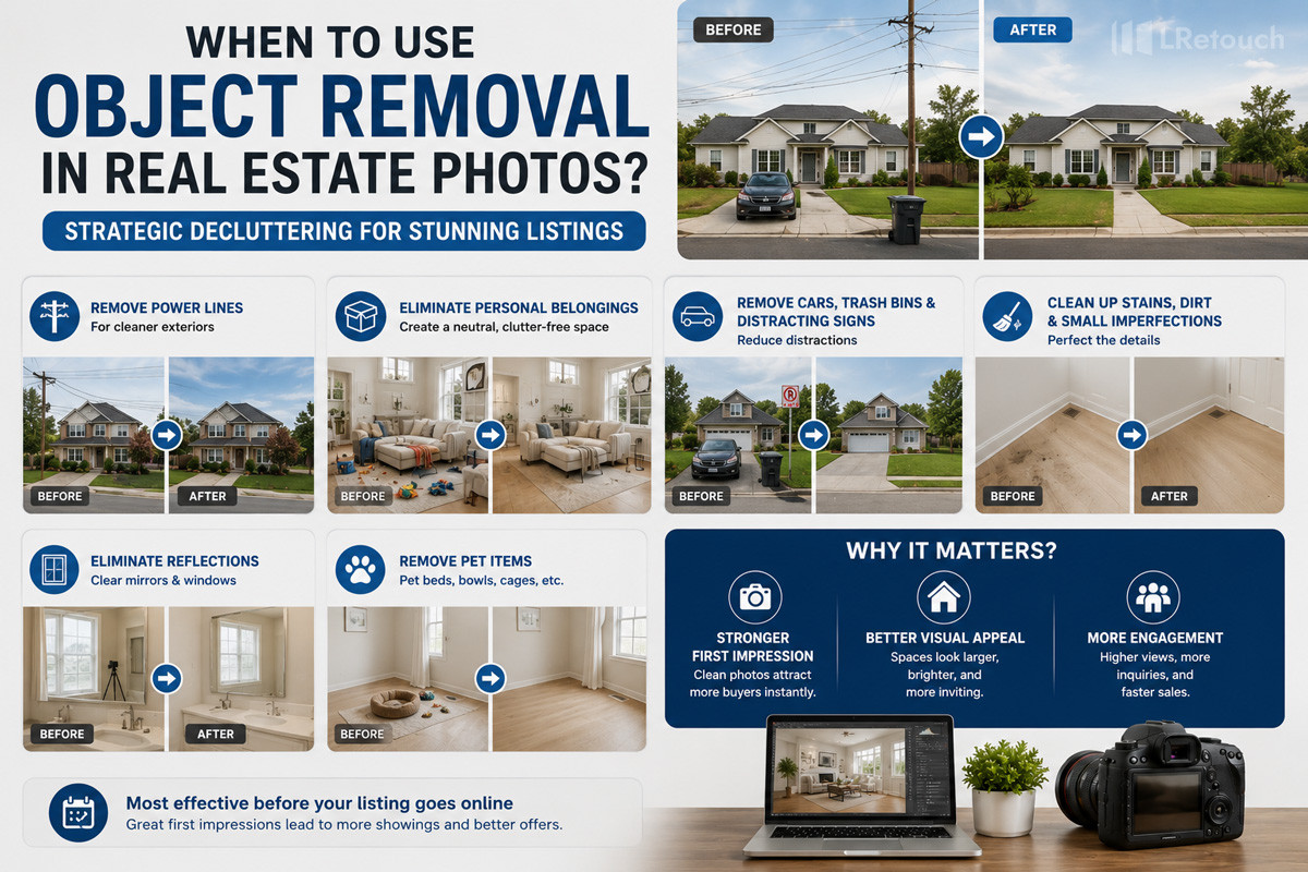 When to use object removal real estate photos?