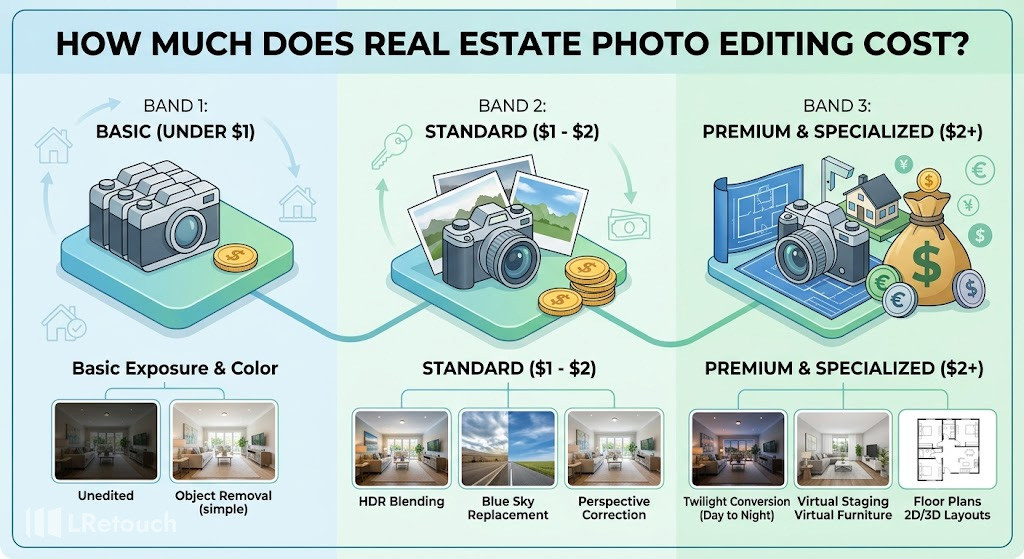 How Much Does Real Estate Photo Editing Cost?