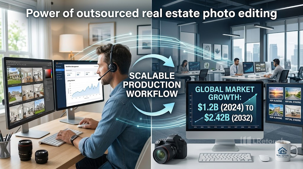Power of outsourced real estate photo editing