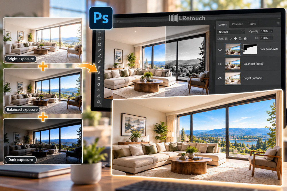Blend Bracketed Exposures in Photoshop