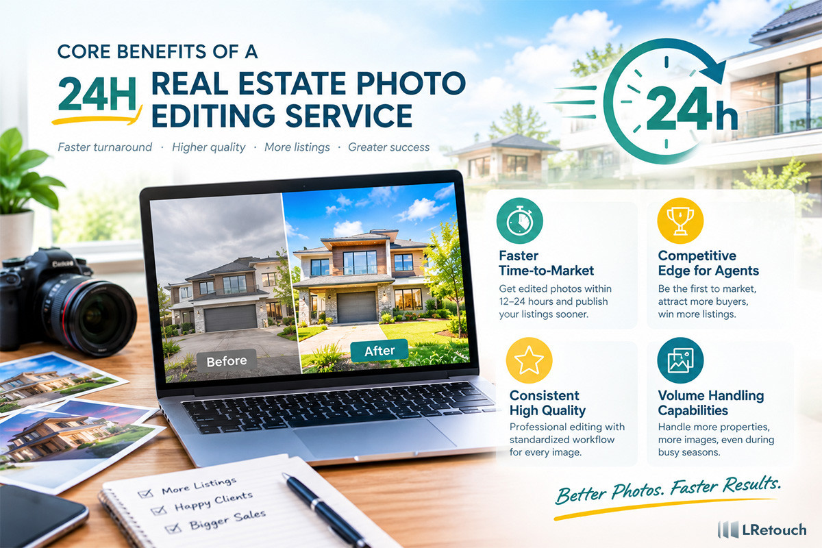 Core Benefits of a 24h Real Estate Photo Editing Service
