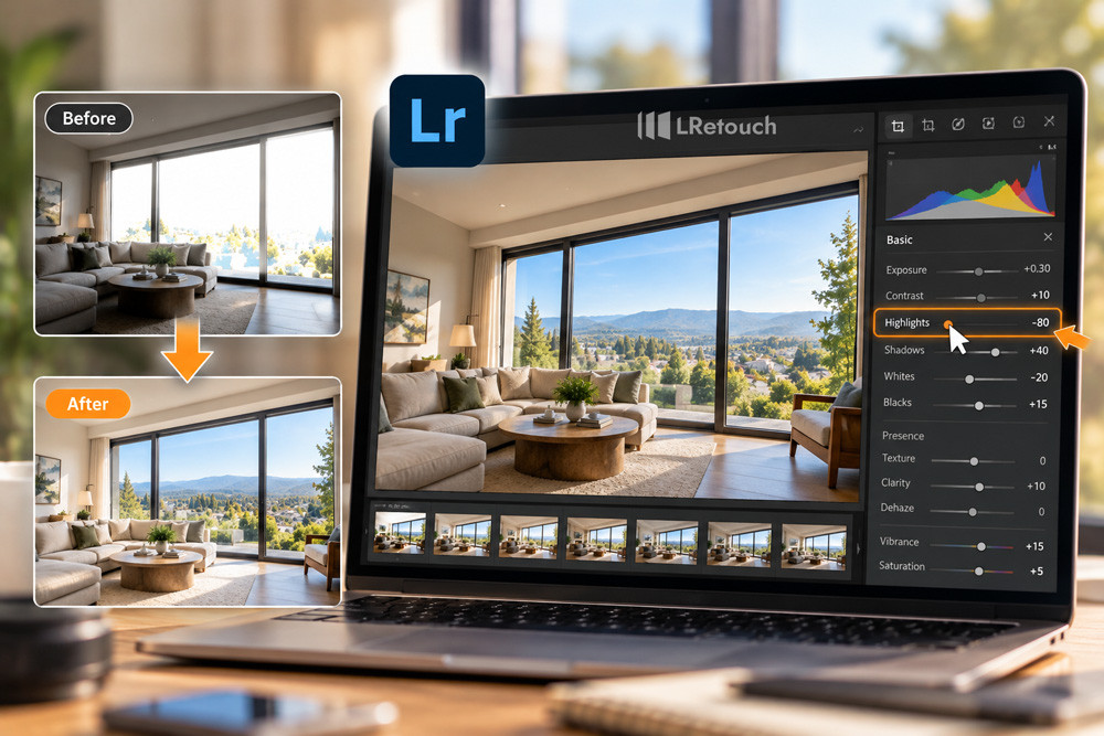 Use Lightroom to Recover Window Highlights